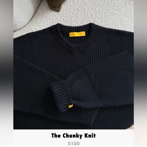 Black Chunky Knit Sweater